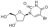 5-BROMO-2'-DEOXYURIDINE-2-14C Structure
