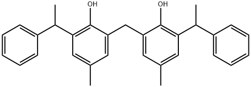 2,2'-메틸렌비스[6-(1-페닐에틸)-p-크레졸] 구조식 이미지