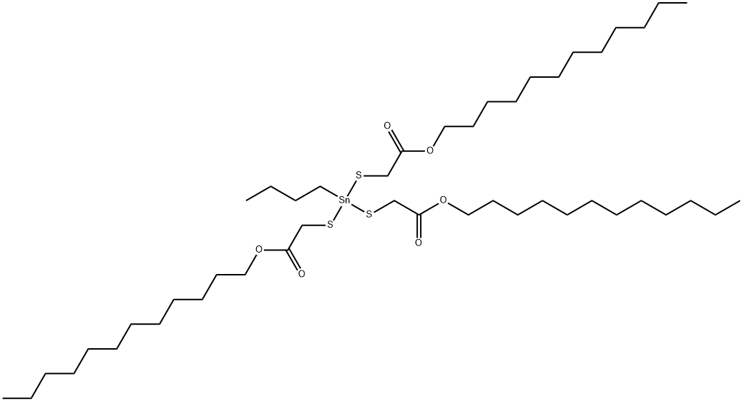 dodecyl 4-butyl-4-[[2-(dodecyloxy)-2-oxoethyl]thio]-7-oxo-8-oxa-3,5-dithia-4-stannaicosanoate Structure