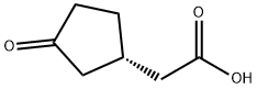 [S,(-)]-3-Oxocyclopentaneacetic acid Structure