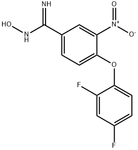 4-(2,4-DIFLUOROPHENOXY)-N'-HYDROXY-3-NITROBENZENECARBOXIMIDAMIDE 구조식 이미지