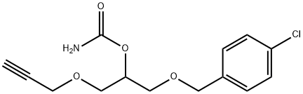 1-[(p-클로로벤질)옥시]-3-(2-프로피닐옥시)-2-프로판올카바메이트 구조식 이미지