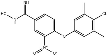 4-(4-CHLORO-3,5-DIMETHYLPHENOXY)-N'-HYDROXY-3-NITROBENZENECARBOXIMIDAMIDE Structure