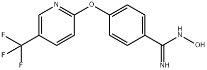 N-HYDROXY-4-[5-(TRIFLUOROMETHYL)PYRIDIN-2-YL]OXYBENZENECARBOXIMIDAMIDE Structure