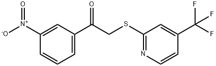 ETHANONE, 1-(3-NITROPHENYL)-2-[[4-(TRIFLUOROMETHYL)-2-PYRIDINYL]THIO]- Structure