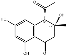 4-(cis)-Acetyl-3,6,8-trihydroxy-3-
Methyldihydronaphthalenone Structure