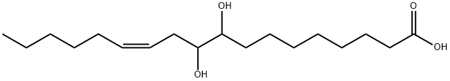 (+/-)-THREO-9,10-DIHYDROXY-12(Z)-OCTADECENOIC ACID Structure