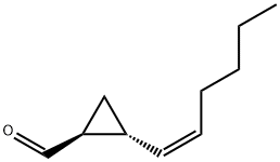 Cyclopropanecarboxaldehyde, 2-(1Z)-1-hexenyl-, (1S,2R)- (9CI) Structure