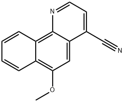 Benzo[h]quinoline-4-carbonitrile,  6-methoxy- Structure