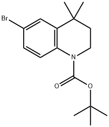 tert-butyl 6-broMo-4,4-diMethyl-3,4-dihydroquinoline-1(2H)-carboxylate 구조식 이미지