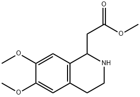 1-Isoquinolineacetic acid, 1,2,3,4-tetrahydro-6,7-dimethoxy-, methyl ester Structure