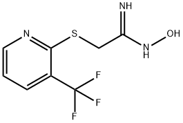 N'-HYDROXY-2-[[3-(TRIFLUOROMETHYL)PYRIDIN-2-YL]THIO]에탄이미다미드 구조식 이미지