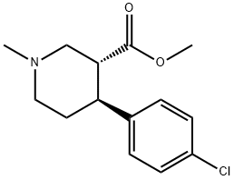 (3R,4S)-4-(4-클로로페닐)-1-메틸피페리딘-3-카르복실산메틸에스테르 구조식 이미지