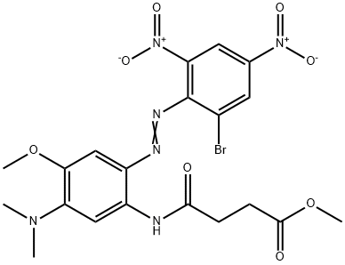 3-[[2-[(2,4-Dinitro-6-bromophenyl)azo]-4-methoxy-5-(dimethylamino)phenyl]aminocarbonyl]propionic acid methyl ester Structure