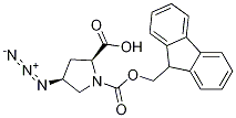 (2S,4S)-1-fMoc-4-azidopyrrolidine-2-carboxylic acid Structure