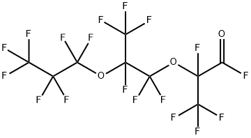 2,5-BIS(TRIFLUOROMETHYL)-3,6-DIOXAUNDECAFLUORONONANOYL FLUORIDE 구조식 이미지