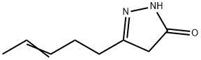 3H-Pyrazol-3-one,  2,4-dihydro-5-(3-pentenyl)-  (9CI) 구조식 이미지