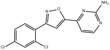 4-[3-(2,4-DICHLOROPHENYL)ISOXAZOL-5-YL]PYRIMIDIN-2-AMINE Structure