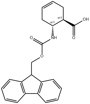 FMOC-(+/-)-TRANS-2-AMINOCYCLOHEX-4-ENE-1-CARBOXYLIC ACID Structure