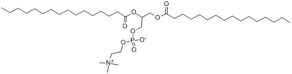 1,2-DIHEXADECANOYL-RAC-GLYCERO-3-PHOSPHOCHOLINE 구조식 이미지