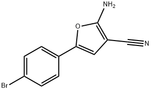2-아미노-5-(4-브로모페닐)푸란-3-카르보니트릴 구조식 이미지