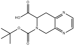6-(TERT-BUTOXYCARBONYL)-5,6,7,8-TETRAHYDROPYRIDO[3,4-B]피라진-7-카르복실산 구조식 이미지