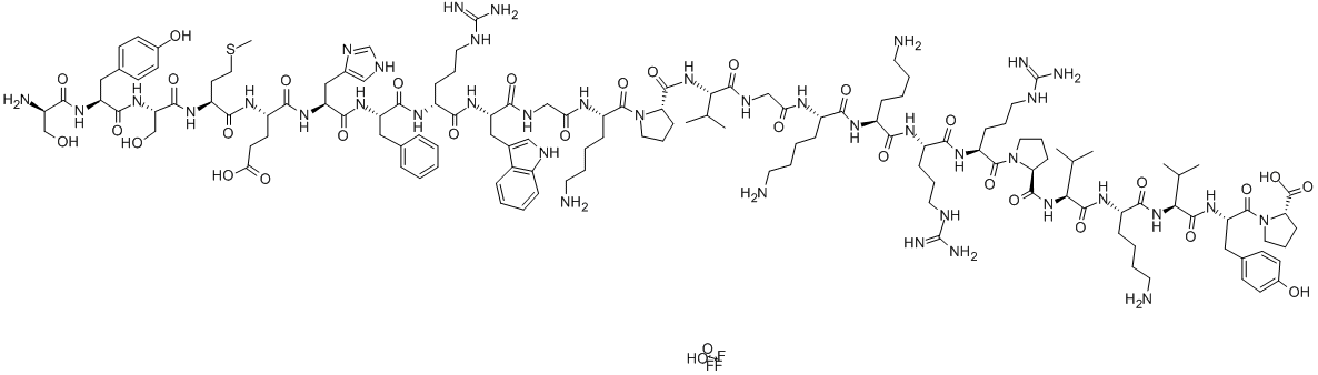 (D-SER1)-ACTH (1-24) (HUMAN, BOVINE, MOUSE, OVINE, PORCINE, RABBIT, RAT) TRIFLUOROACETATE SALT Structure