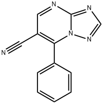 7-페닐-[1,2,4]트리아졸로[1,5-A]피리미딘-6-탄소니트릴 구조식 이미지