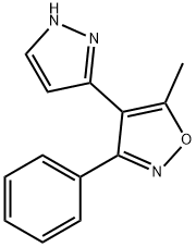 5-METHYL-3-PHENYL-4-(1H-PYRAZOL-5-YL)ISOXAZOLE 구조식 이미지