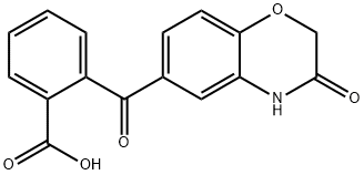 2-[(3-OXO-3,4-DIHYDRO-2H-1,4-BENZOXAZIN-6-YL)CARBONYL]BENZENECARBOXYLIC ACID 구조식 이미지