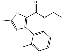 4-(2-FLUOROPHENYL)-2-METHYL-5-THIAZOLECARBOXYLIC ACID ETHYL ESTER Structure