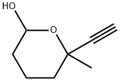 2H-Pyran-2-ol, 6-ethynyltetrahydro-6-methyl- (8CI) Structure