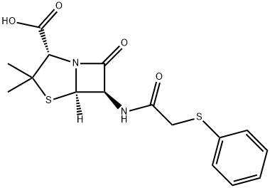 6α-[[(Phenylthio)acetyl]amino]penicillanic acid Structure