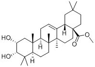 2α,3α-Dihydroxyolean-12-en-28-oicacid메틸에스테르 구조식 이미지