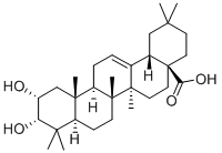 (2α,3α)-2,3-Dihydroxy-olean-12-en-28-oic acid 구조식 이미지