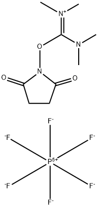 N,N,N',N'-Tetramethyl-O-(N-succinimidyl)uronium hexafluorophosphate 구조식 이미지