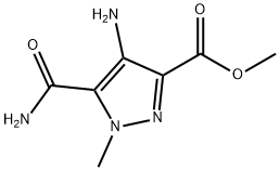 1H-Pyrazole-3-carboxylicacid,4-amino-5-(aminocarbonyl)-1-methyl-,methyl 구조식 이미지