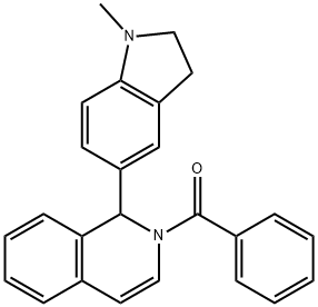 2-BENZOYL-1-(1-METHYL-2,3-DIHYDRO-1H-INDOL-5-YL)-1,2-DIHYDROISOQUINOLINE Structure