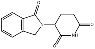 Phthalimidine, 2-(2,6-dioxopiperiden-3-yl). 구조식 이미지