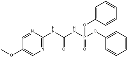 N-[(5-Methoxy-2-pyrimidinyl)carbamoyl]phosporamidic acid diphenyl ester Structure