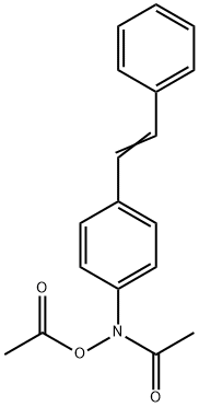 N,O-Diacetyl-N-(p-styrylphenyl)hydroxylamine Structure