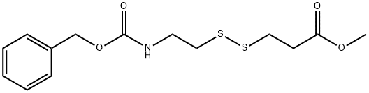 N-[2-[(2-Methoxycarbonylethyl)dithio]ethyl]carbamic acid benzyl ester Structure