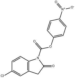 4-nitrophenyl (5-chloro-2,3-dihydro-
2-oxo-1H-indole-1-carboxylate) Structure