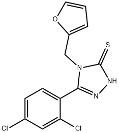 5-(2,4-DICHLOROPHENYL)-4-(2-FURYLMETHYL)-4H-1,2,4-TRIAZOLE-3-THIOL Structure