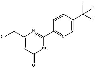 6-(CHLOROMETHYL)-2-[5-(TRIFLUOROMETHYL)-2-PYRIDYL]PYRIMIDIN-4-OL 구조식 이미지