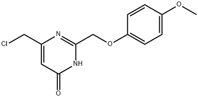 6-(CHLOROMETHYL)-2-[(4-METHOXYPHENOXY)METHYL]PYRIMIDIN-4-OL Structure