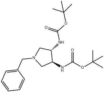 (S,S)-N-BENZYL-3,4-TRANS-(N-BOC)-DIAMINOPYRROLIDINE Structure