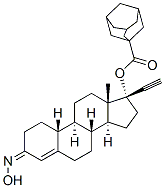 (17R)-3-(Hydroxyimino)-19-norpregn-4-en-20-yn-17-ol 17-(1-adamantanecarboxylate) Structure