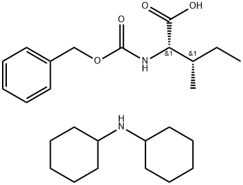 N-CARBOBENZOXY-L-ISOLEUCINE DICYCLOHEXYLAMMONIUM SALT 구조식 이미지