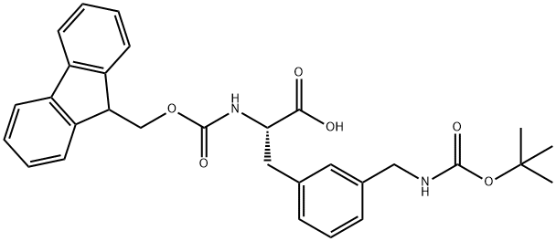 BOC-L-2-AMINOMETHYLPHE(FMOC) Structure